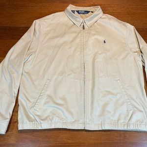 XL Polo Ralph Lauren Harrington Jacket cotton madras lined collar cinch waist